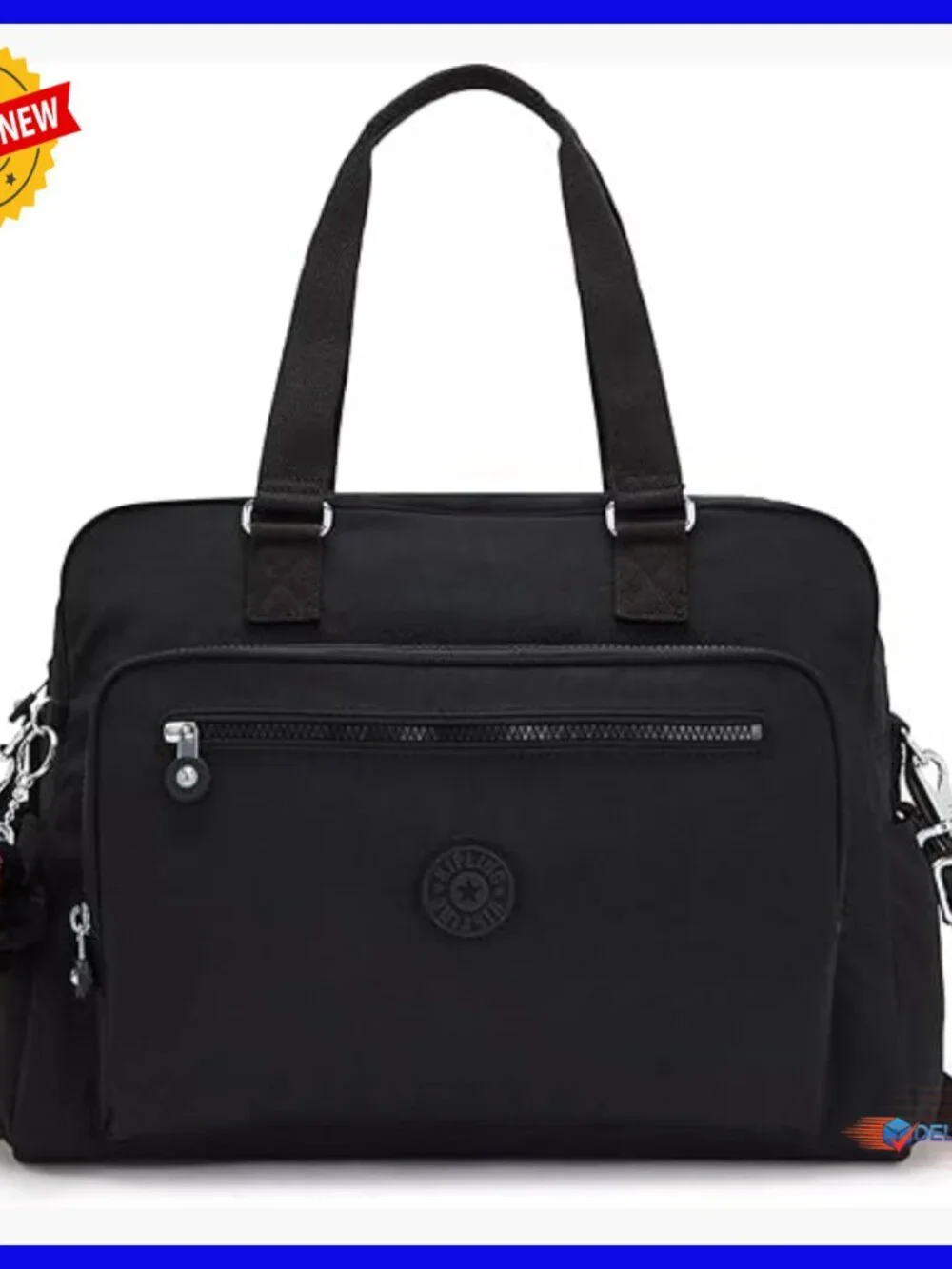 Lightweight Nylon Diaper Bag with Multiple Pockets and Zipper Closure